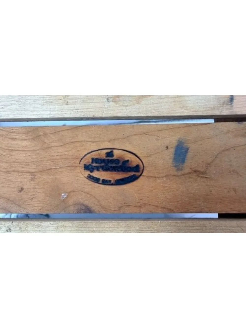 VTG House of Myrtlewood Oregon Handcrafted Wood Caddy Tote Tray